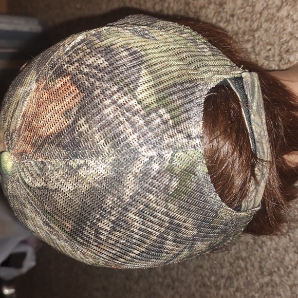 Birchwood Casey Stitched Patch Camo Trucker Mesh Strap-on Hat - Picture 6 of 10